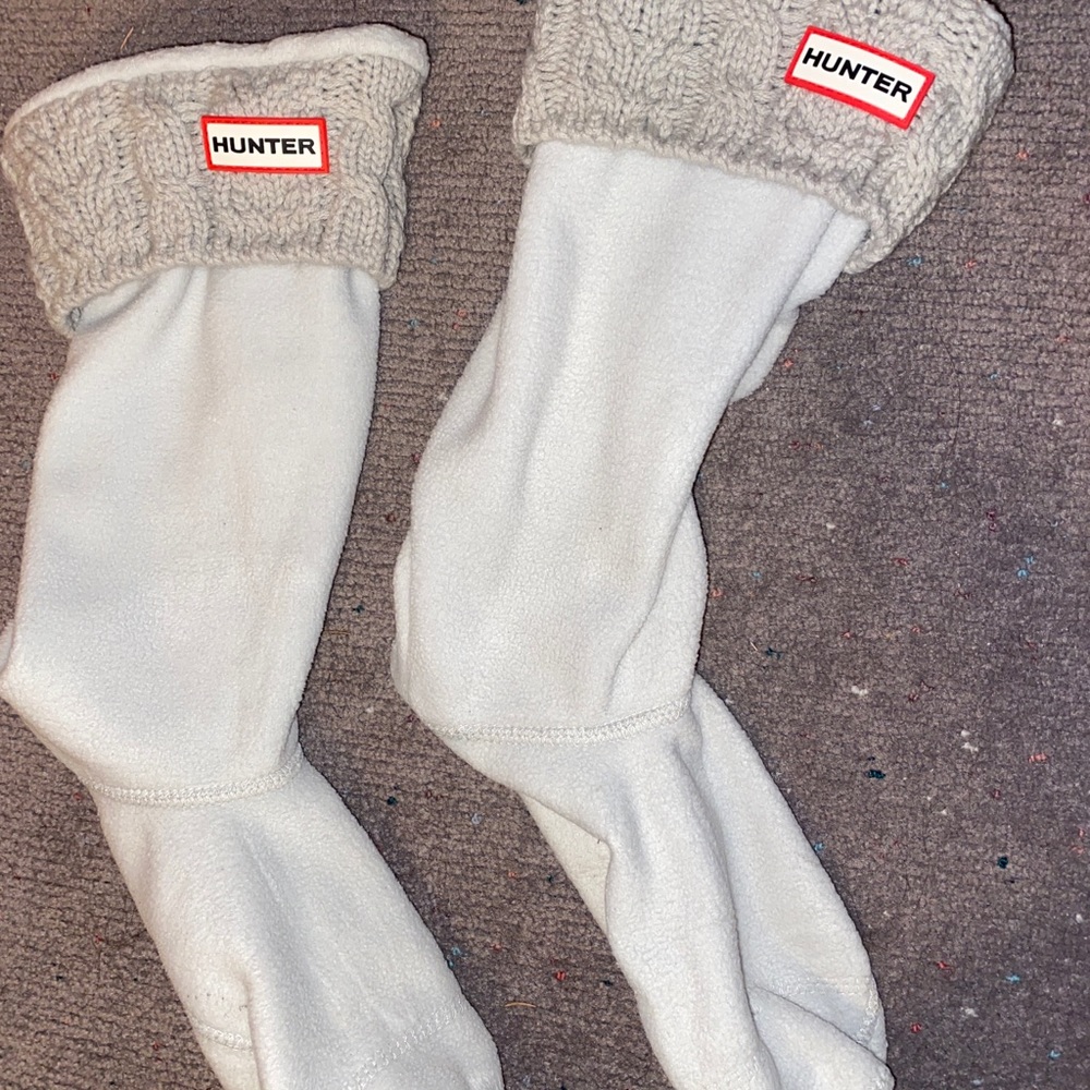 Hunter Cable Knit Cuff. Tall boot.